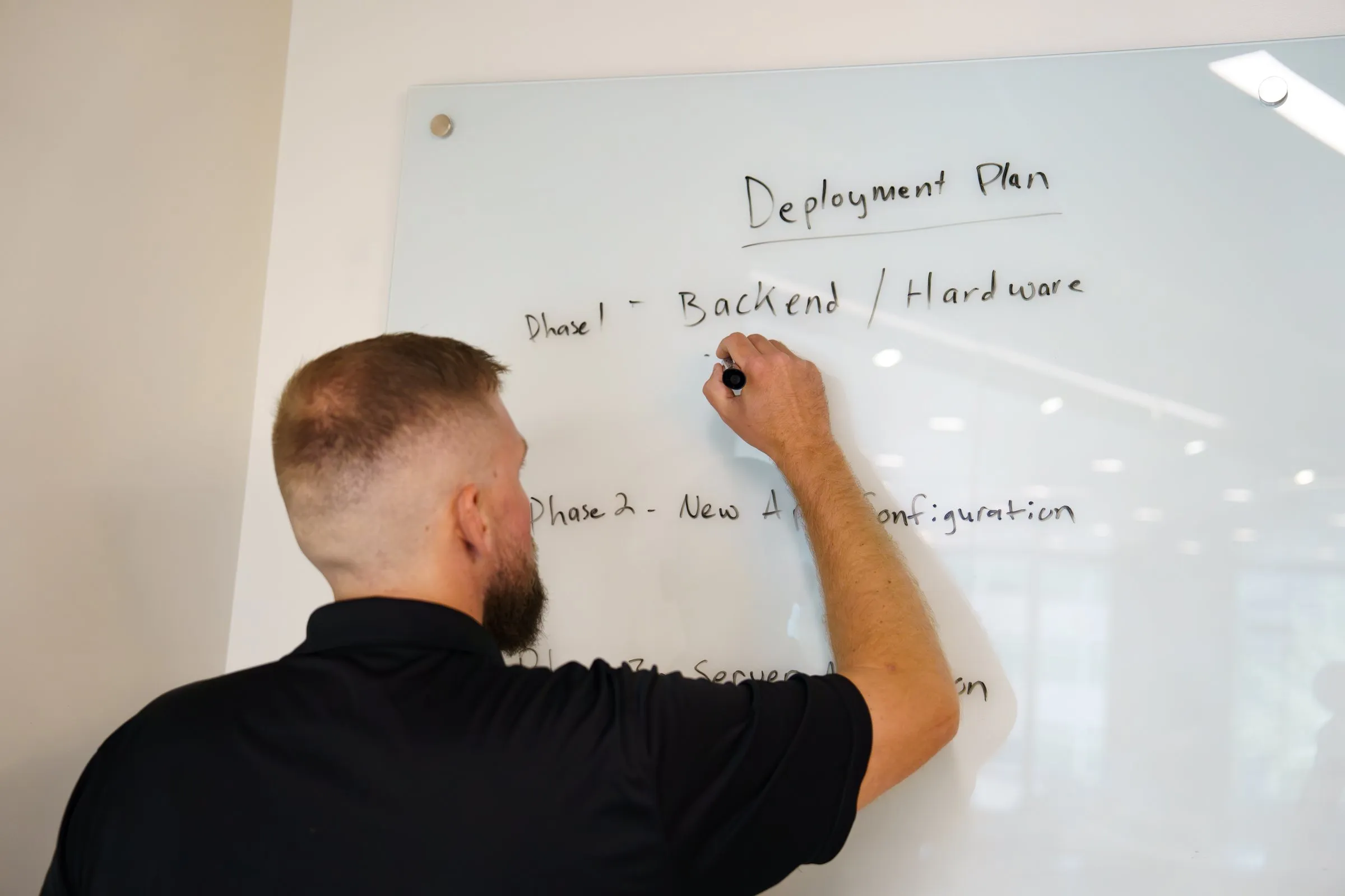 AJTC engineer mapping out a project plan
